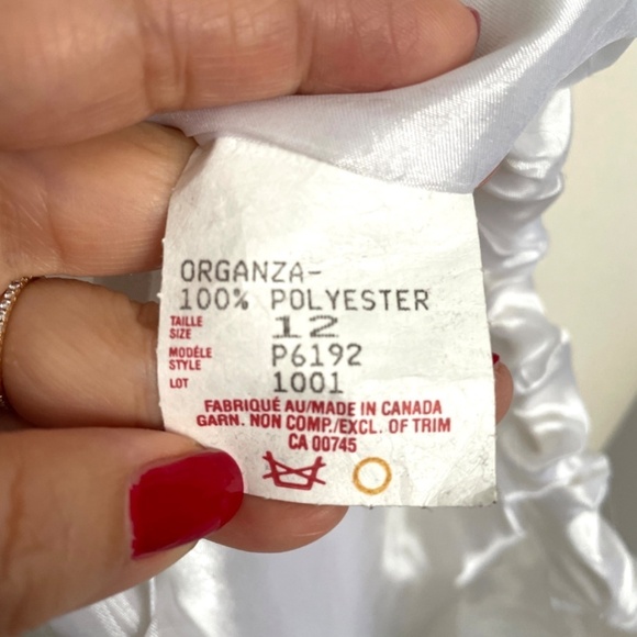 Vintage Sheer White Organza Cropped Tie Blouse - M/L - Picture 9 of 13